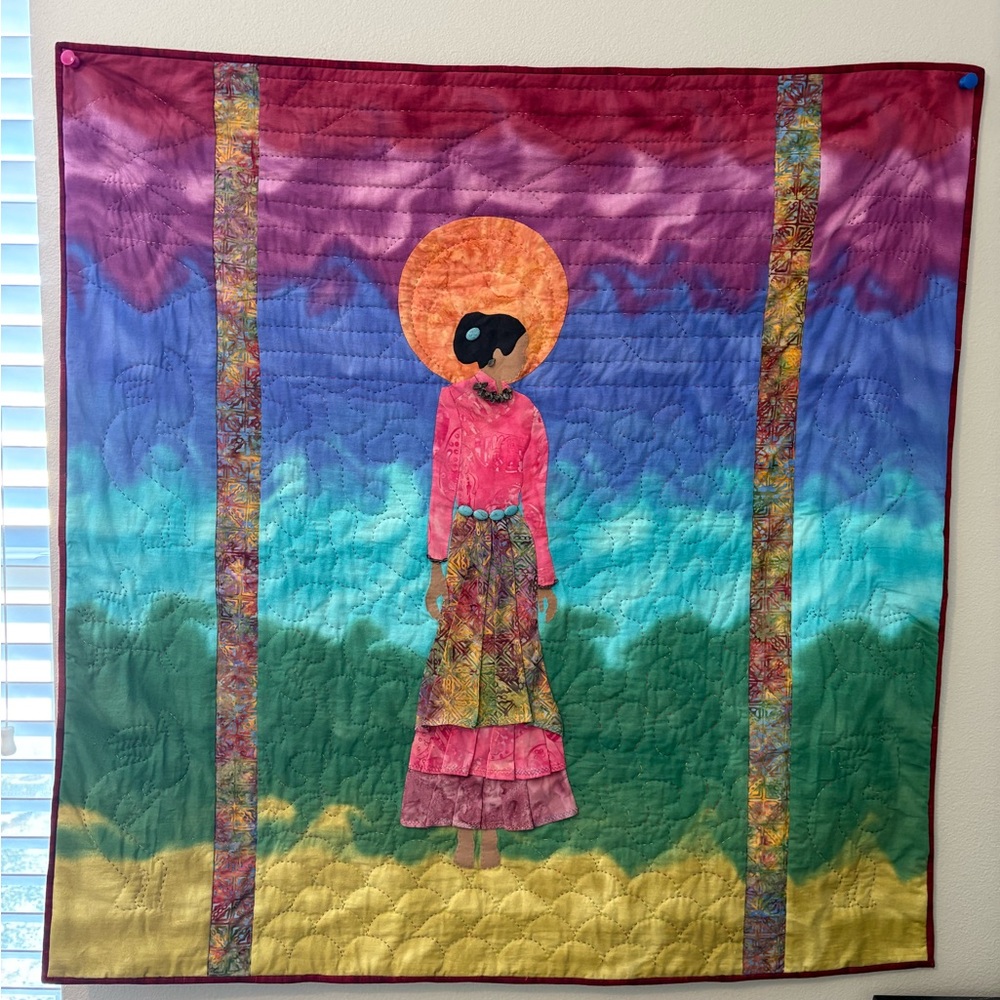 Vibrant Quilted Art Piece